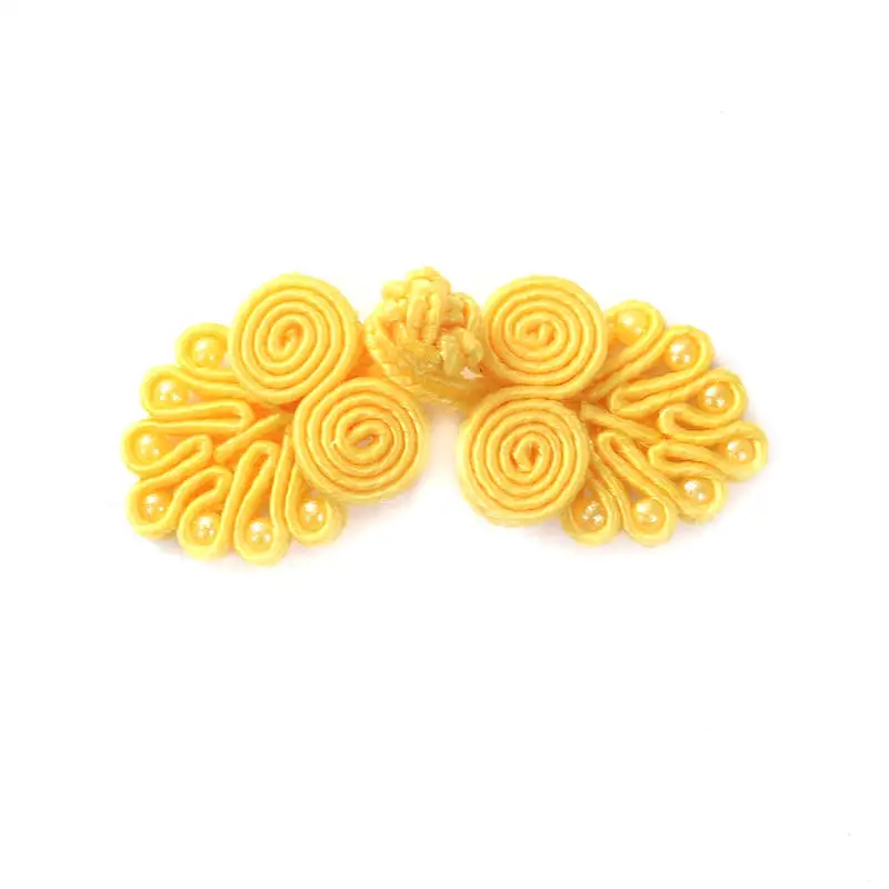 DoreenBeads 1 пара китайские лягушки пуговицы цветы с бусинами кнопки узлом Cheongsam Tang