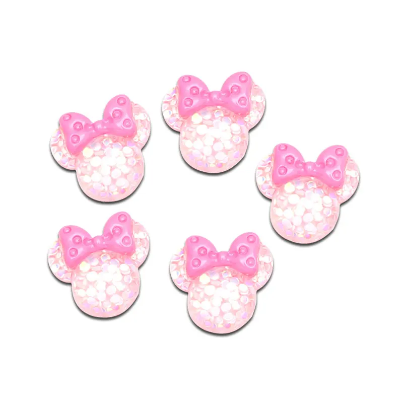 18x17mm-Mouse 20 шт Смешанные Прозрачные кабошоны из смолы, украшения для скрапбукинга, Аксессуары для мобильных телефонов - Цвет: 18x17mm-Mouse