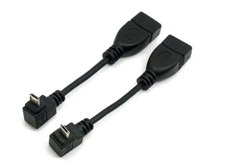 LBSC 90 градусов вверх и вниз прямоугольный разъем Micro USB штекер к 2 0 гнездо OTG кабель
