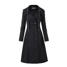 Rosetic Women Coat Long Medieval Trench Coat Women Winter Black Stand Collar Gothic Coat Elegant Women Coat Vintage Female Warm rosetic gothic asymmetric coat vintage lace up autumn winter women black trench outerwear casual dark streetwear retro goth coat