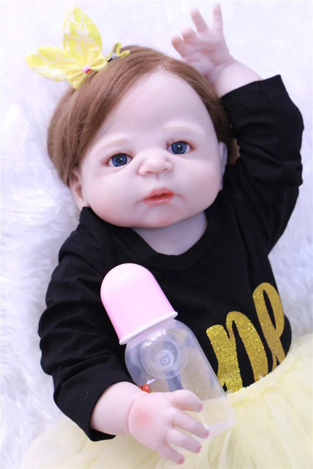23 "bebes reborn куклы принцессы для девочек NPK полный средства ухода за кожей силиконовые куклы reborn волосы с корнями Магнитная рот bonecas brinquedos