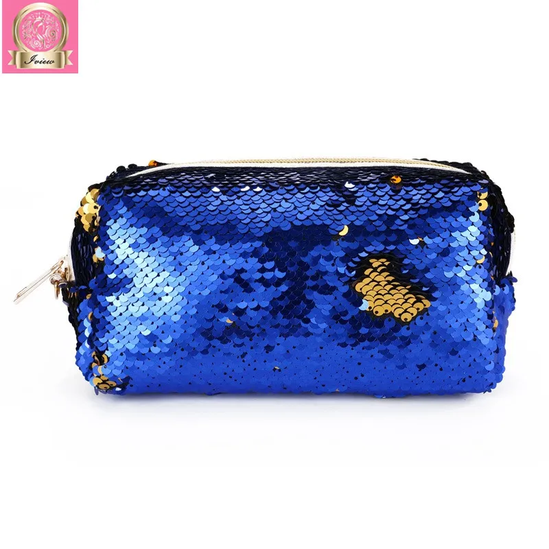 

Girls Magic Cosmetic Bag Lady's Reversible Sequin Cosmetic Bag Shiny Pencil Case Color Changing Sequins Mermaid Pen Bags