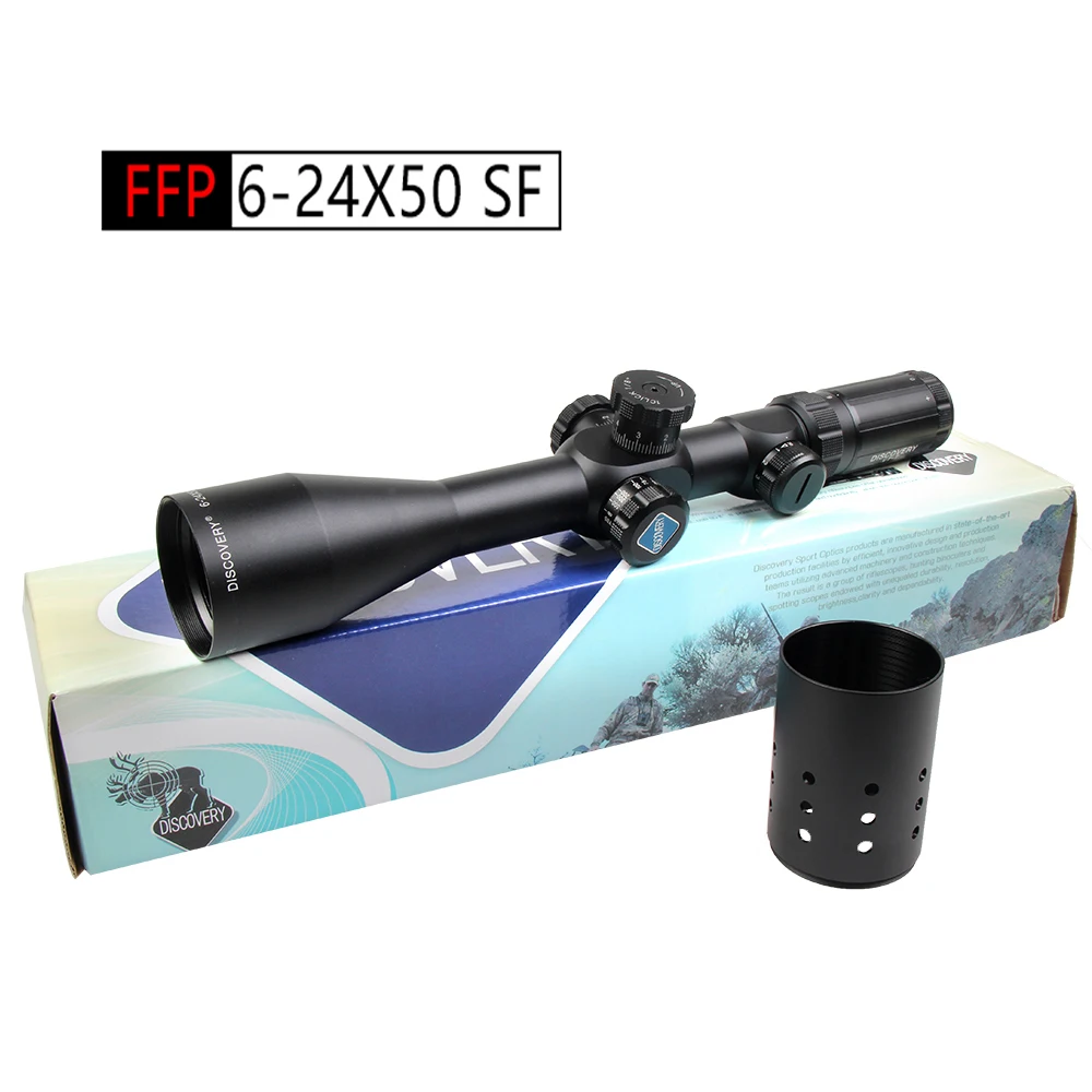 DiscoveryFFP6-24X50SF оптоволоконный свет прицел двойной Открытый Охота путешествия винтовка Монокуляр телескоп координат Пистолет Аксессуары