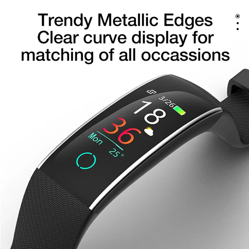 

Smart Bracelet Heart Rate Monitoring USB Charging Bluetooth Color Sports Bracelet Hi dropship