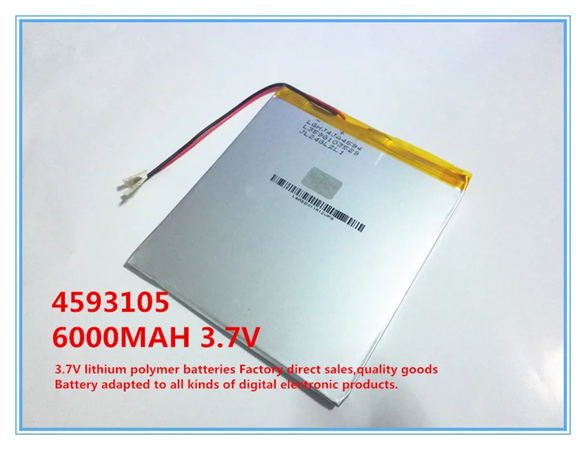 3 7V 6000mAH 4593105 Oriinal battery polymer lithium ion battery SmartQ T20 VI40 A86 Dual Core