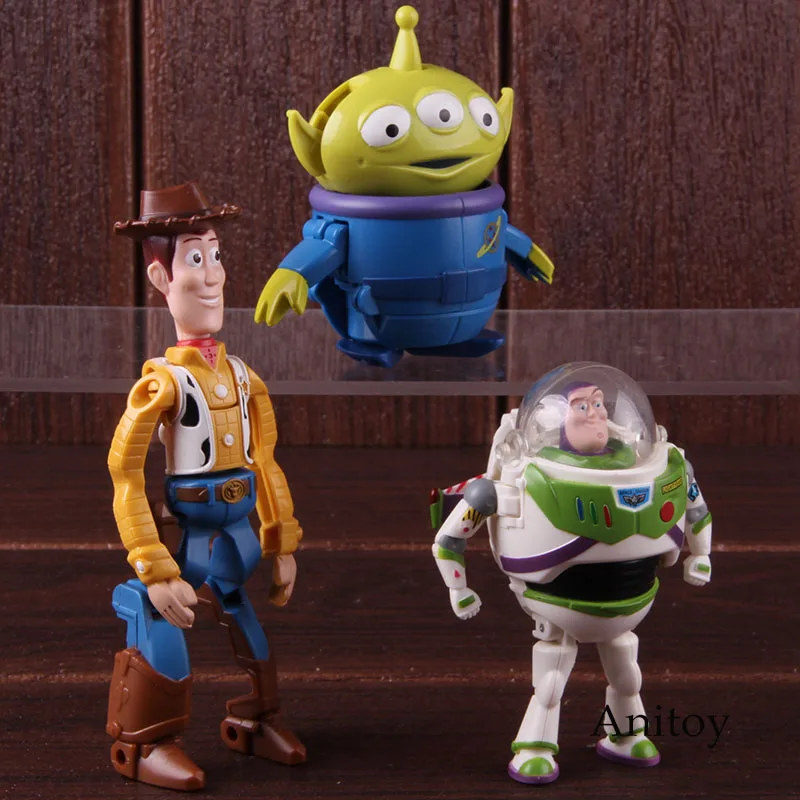 

Toy Story Figure Can Change Buzz Lightyear Alien Woody Action Figure PVC Collectible Model Toy for Kids
