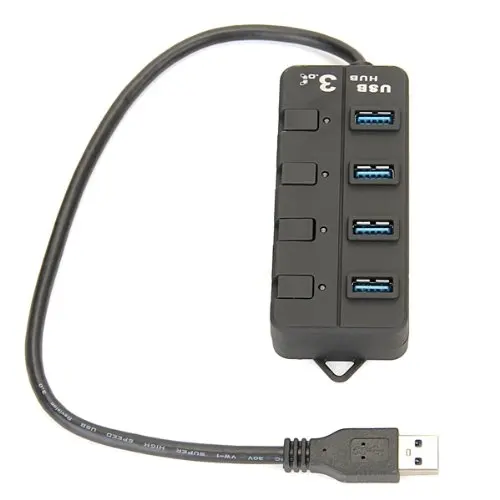 

Mini 4 Ports USB 3.0 External HUB with ON/OFF Switch for PC Laptop