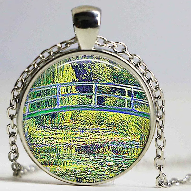 Подвеска Monet's Lily Pond Bridge художественное ожерелье садовое ювелирное изделие с