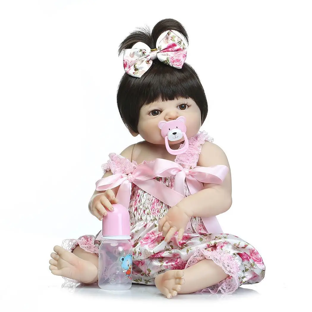 

Kids Soft Silicone Realistic With Clothes 2-4Years Collectibles, Gift, Playmate Girl Pink Reborn Baby Doll