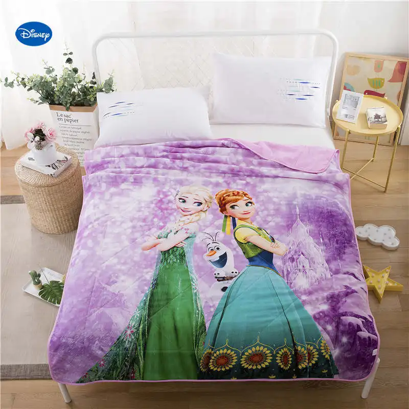 

Purple Disney Elsa and Anna Quilts Summer Comforter Bedding Cotton Covers Children's Girls Kid Bedroom Decor 150*200cm 200*230cm