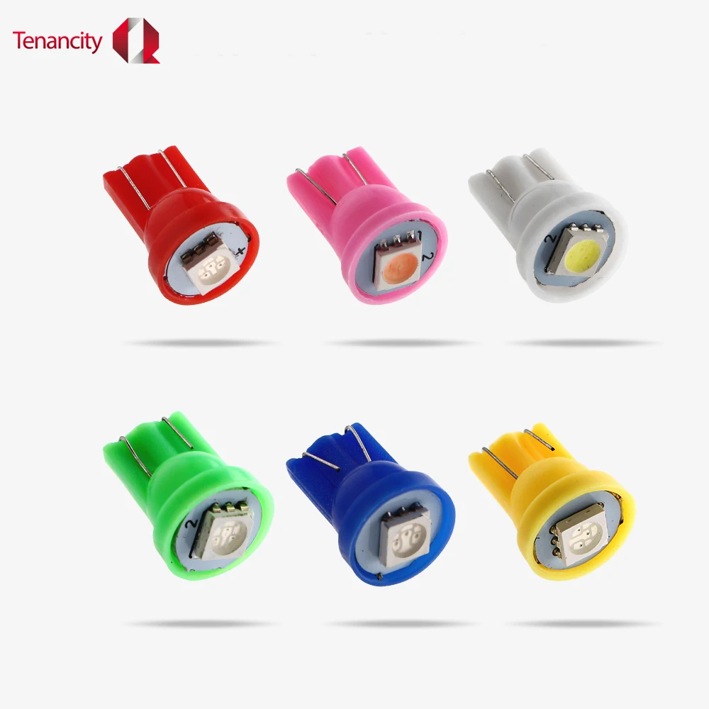 10 100 шт. красочные T10 5050 1SMD 194 168 W5W автомобилей клина стороны Хвост Чтение свет