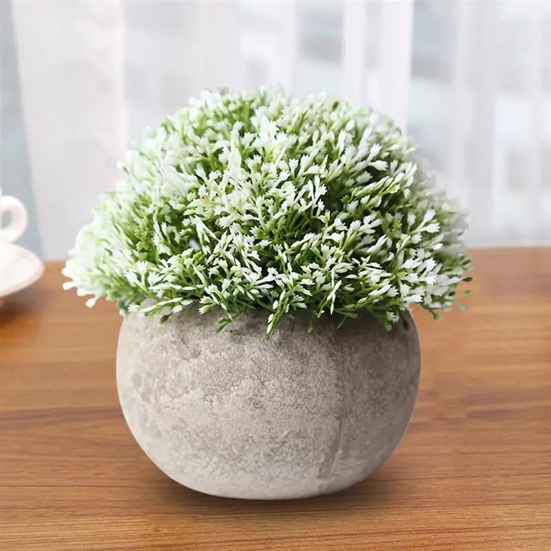 Artificial Plant Vintage Plastic Potted Green Fake Plant Decor Plant Artificial Planters Indoor