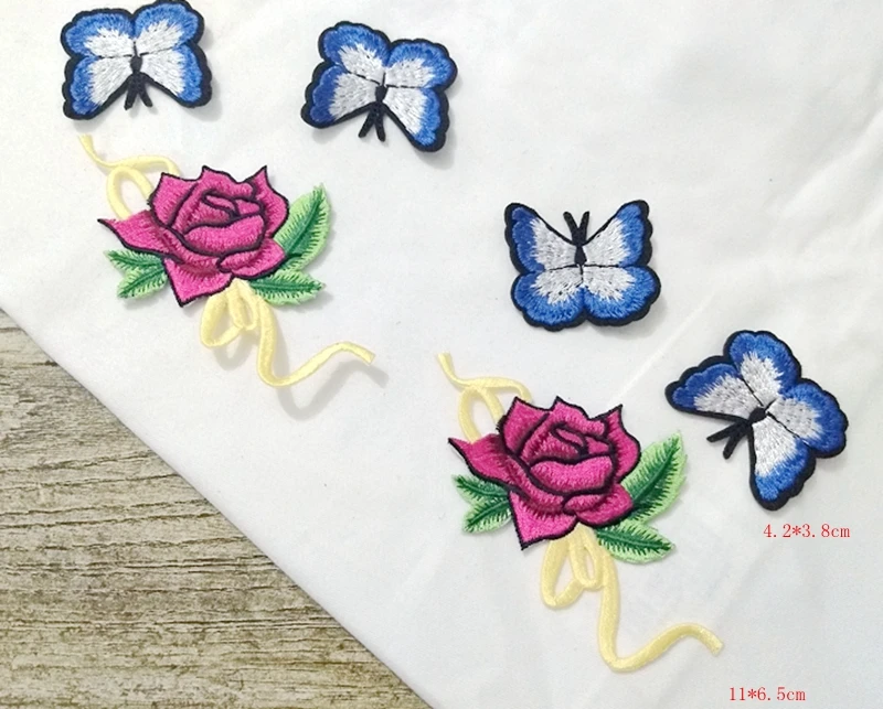 MIX6 Applique Embroidered Flower Iron On Patches for clothing patches