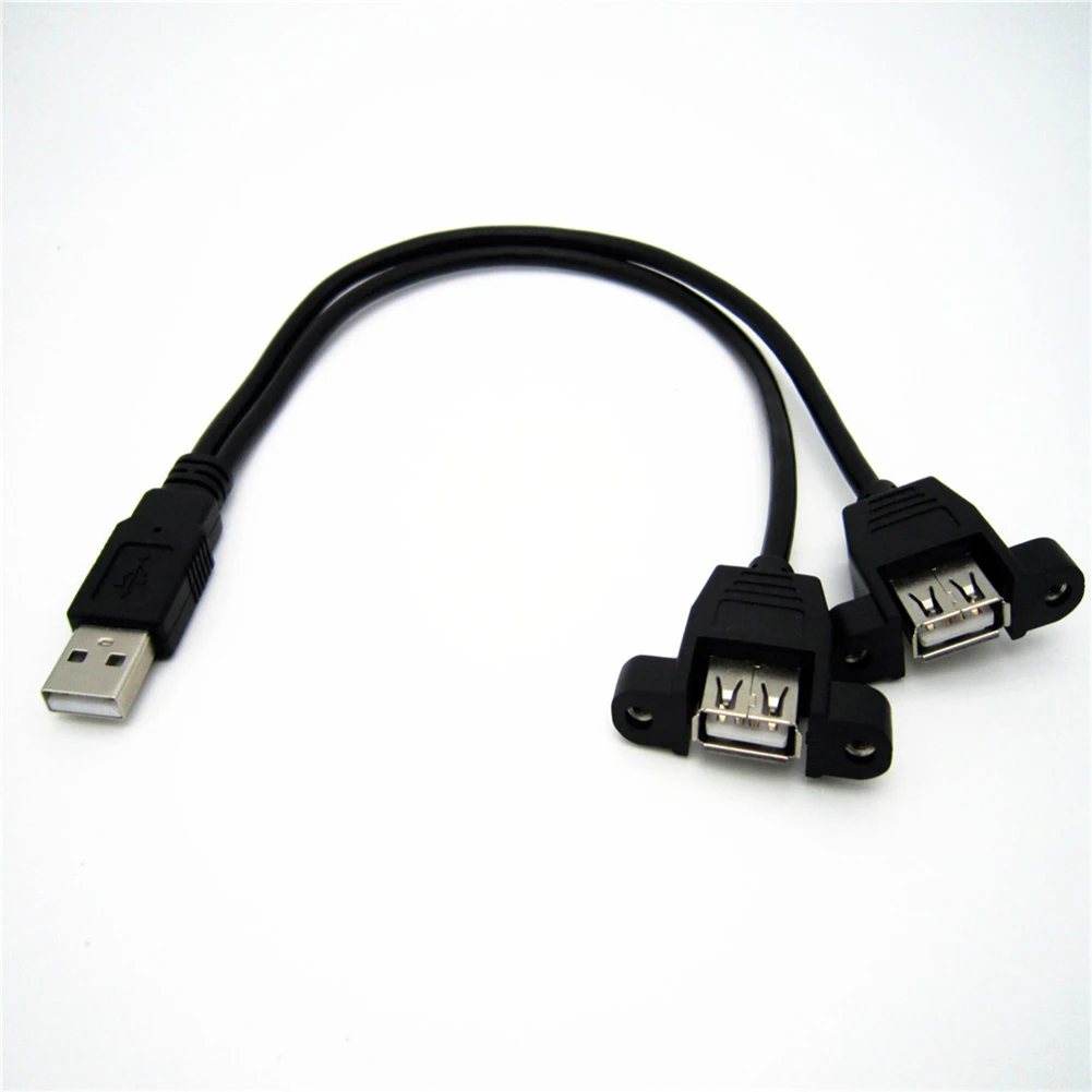 Удлинительный Кабель USB 2 0 со штекером на гнезда с винтовым панельным креплением