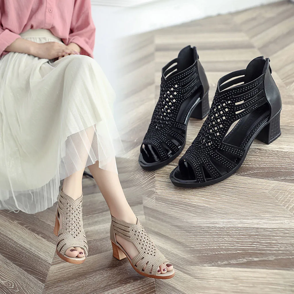 Сандалии; сезон весна-лето; женские босоножки на танкетке; модная обувь в римском стиле с открытым носком; женская обувь на платформе; Цвет Черный; C357