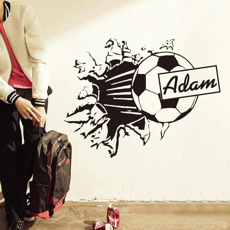 Art Design home decoration Vinyl powerful football Wall Sticker