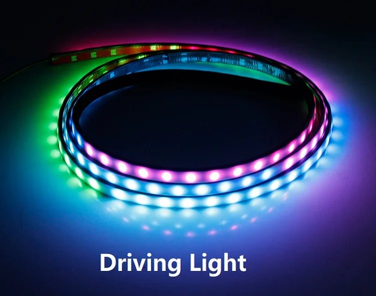 Clearance OKEEN Waterproof Fl!   exible Car Trunk RGB Led Strip 24V Auto Trunk Tail Brake Running Light Flowing Yellow Turn Signal Light Strip 4