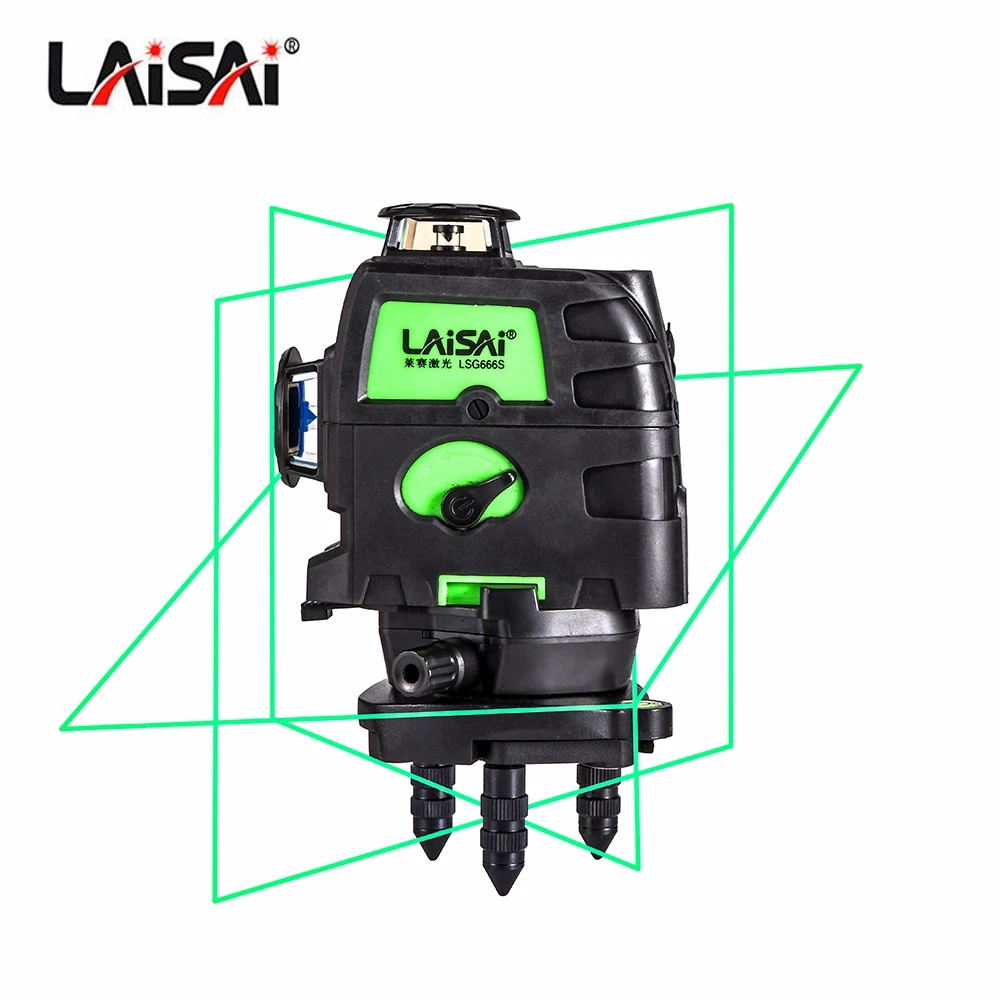 

LAISAI Brand12 Lines Laser Level Self-Leveling 360 Horizontal And Vertical Cross Super OSRAM green laser level 3d