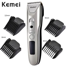 Kemei мощный электрический триммер для стрижки волос для укладки стрижка KM-5030 машинка для стрижки волос триммер для бороды для мужчин полюс Парикмахерская 4 расческа