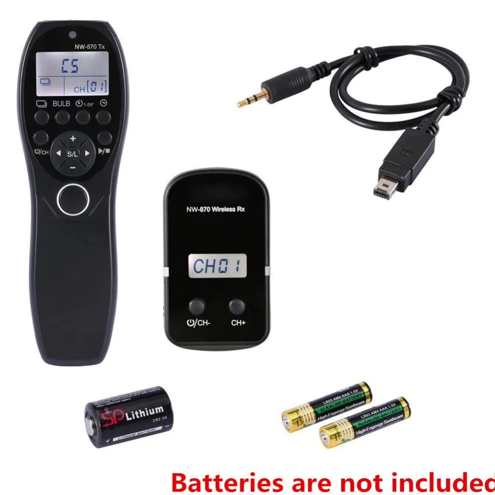 

Neewer Shutter Release Wireless Timer Remote Control Transmitter Receiver for Nikon D7100/D7000/D5300/D5100/D5000/D3300/D3200