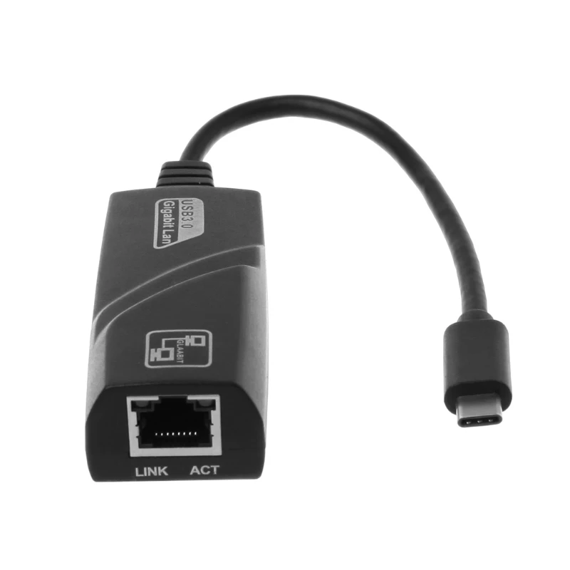 JINSHENGDA USB 3,1 Тип C USB-C к RJ45 Lan сетевой адаптер Gigabit Ethernet 10/100/1000 Мбит/с