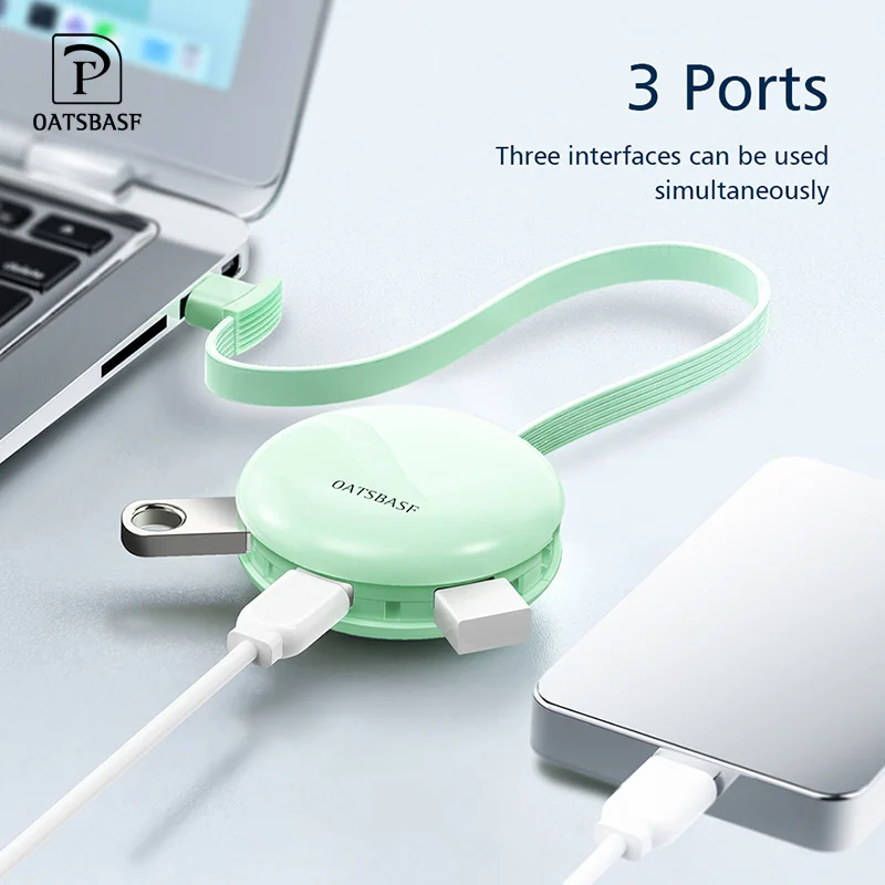 Oatsbasf USB концентратор 3 порта 2 0 в интерфейс преобразования Для iMac компьютера