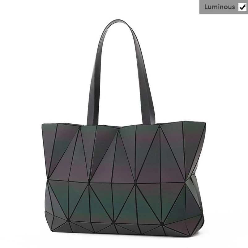 Nevenka Women Luminous Handbag Leather Shoulder Bag Women Geometric Handbags 2018 Large Tote Bag for Women Leather Crossbody Bag09
