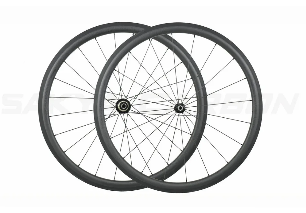 Perfect No outer holes 700C 38mm tubeless carbon wheels 23mm wide road bike wheels 250 degree high temparature basalt braking surface 5