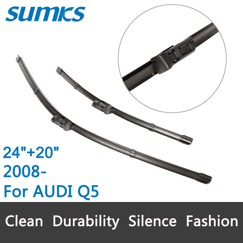 Prix pour Lames d'essuie-glace pour audi q5 (à partir de 2008) 24 "+ 20" fit push bouton type d'essuie-glace bras seulement Prix pour Lames d'essuie-glace pour audi q5 (à partir de 2008) 24 "+ 20" fit push bouton type d'essuie-glace bras seulement