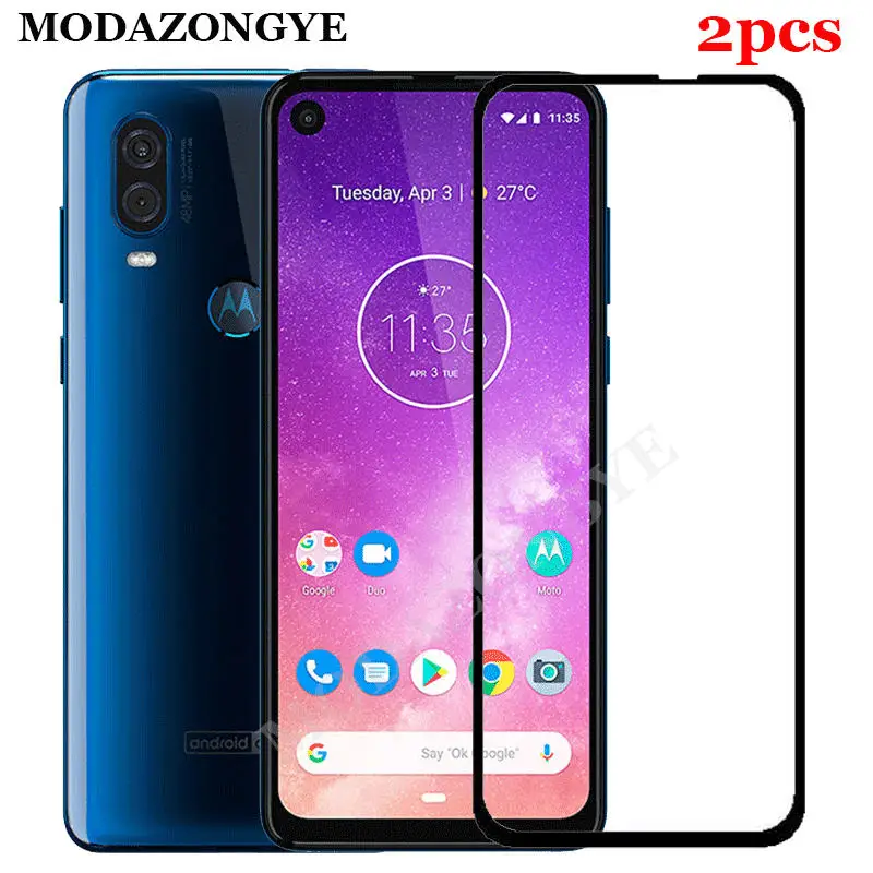 

2PCS Tempered Glass For Moto One Vision Screen Protector For MOTO One Vision OneVision XT1970 Full Cover Glass
