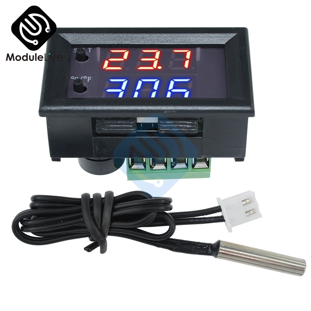 Цифровой светодиодный термостат W1209WK DC 12V 50 110 по Цельсию регулятор температуры