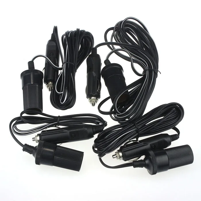 

1-5M car electrical plug socket extension cord cigarette lighter 12V 10A socket extension cable Удлинитель