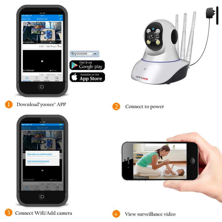 Dual light source 720P IP Camera Wireless Home Security IP Camera Surveillance Camera Wifi Night Vision Two-way Audio CCTV Cam