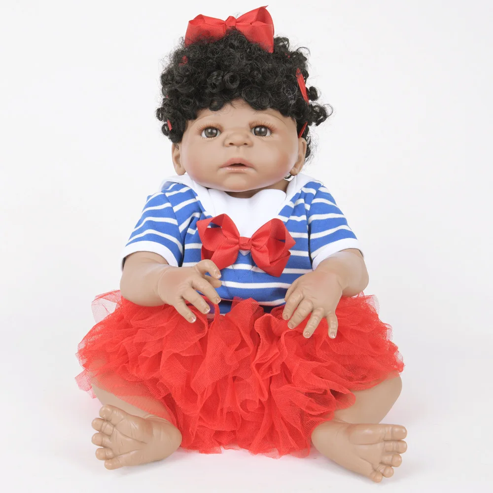 

55cm Full Silicone Reborn Doll Lovely Newborn Baby Girl Doll Toy for Children Kids Birthday Xmas Gift Bebe