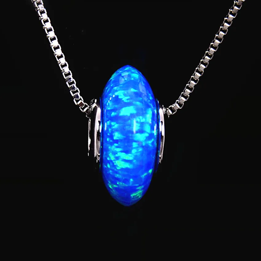

Blue Opal Charm Pendant 925 Sterling Silver Necklace Pendants for Women Precious Christmas Gift for Lover PJ17101202