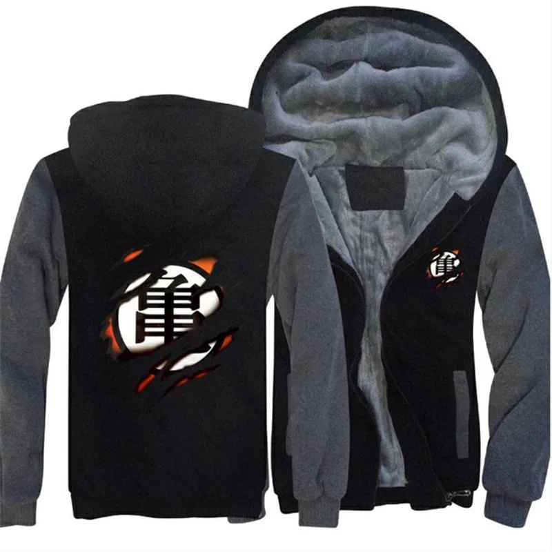 

2018 Dropshipping Men Women DRAGON BALL Casual Hoodies for Men Women Thicker Fleece Coat Jacket Unisex Sweatshirts size 6XL