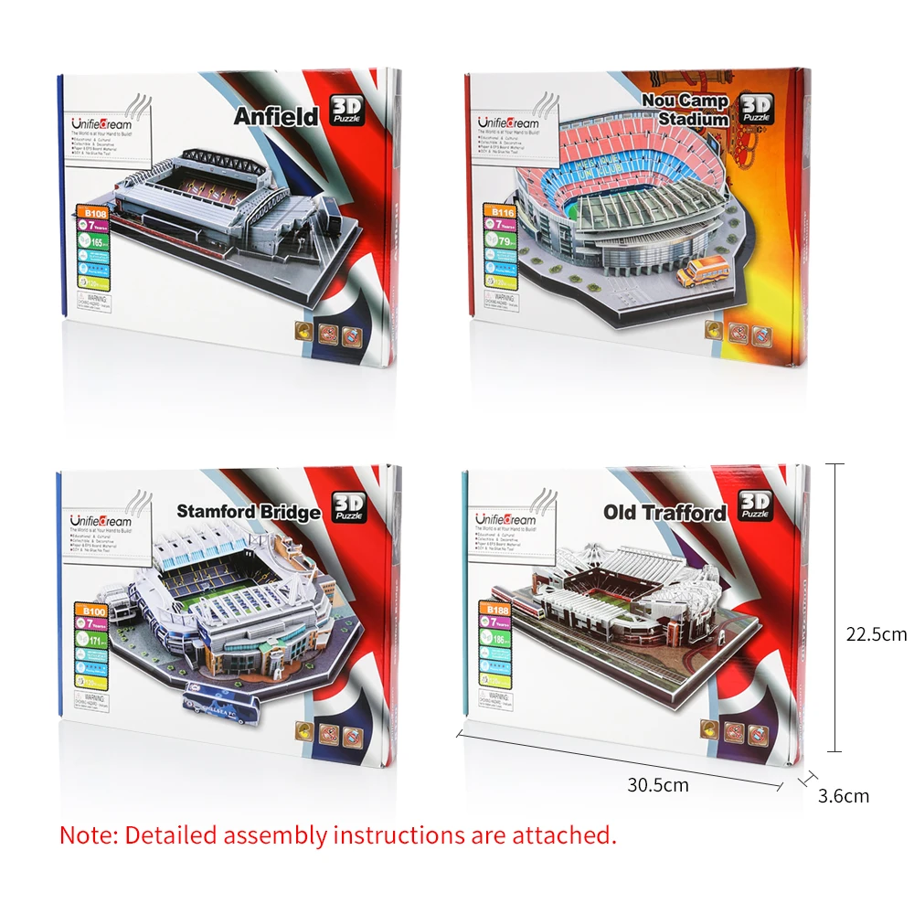 Классический пазл архитектура лагерь ноу/анфилд/старый Траффорд футбольные стадионы игрушечные масштабные модели наборы строительных бумаги