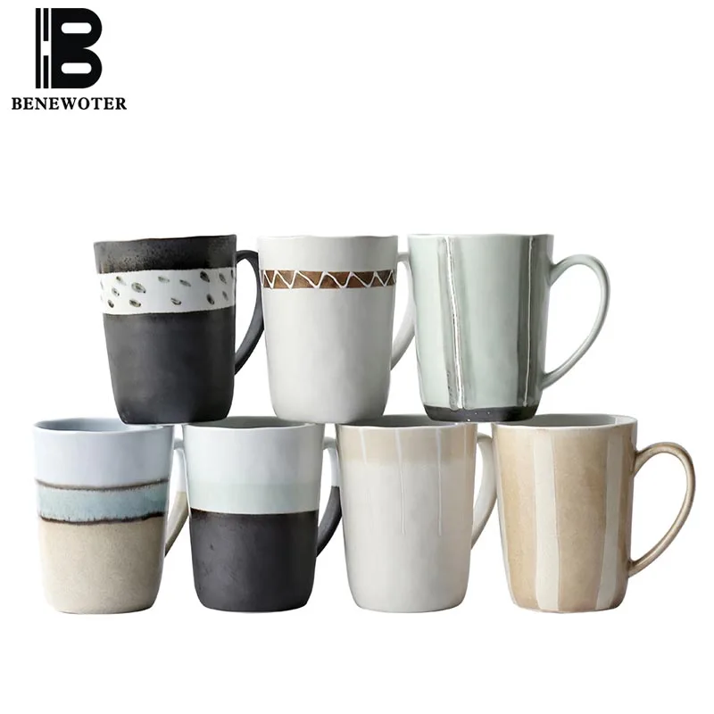 350 ml Винтаж японский Стиль кружка для воды Керамика офисная чайная чашка Кофе молочный фруктовый сок кружка день Чай Кофе чашка Посуда Новый