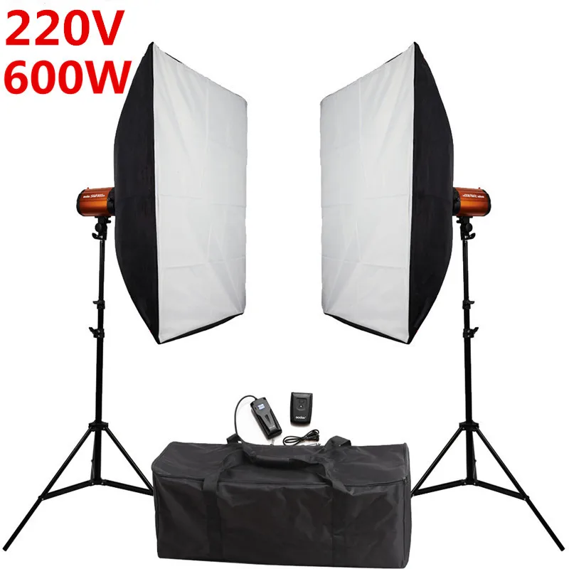 bilder für Fotografie Studio Weichen Box Flash Beleuchtung Kits 600ws 220 V Röhrenblitz-blitz + Softbox * 2 + Lichtstativ * 2 +-Sync Trigger Empfänger Se bilder für Fotografie Studio Weichen Box Flash Beleuchtung Kits 600ws 220 V Röhrenblitz-blitz + Softbox * 2 + Lichtstativ * 2 +-Sync Trigger Empfänger Se