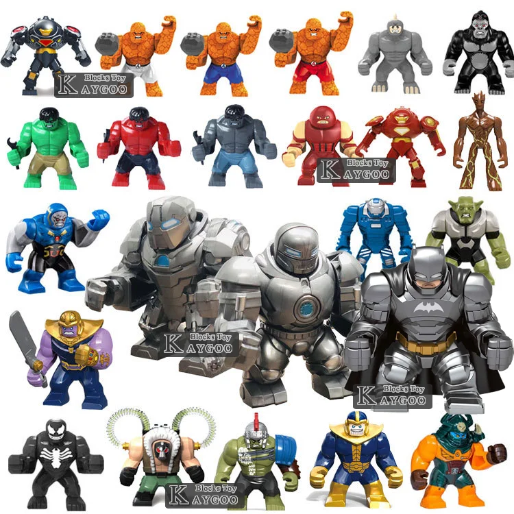 

Single Big Size Marvel Edward Brock Venom Anti-Venom Hulk Thanos Batman Bane Cull Obsidian Figure models Building Blocks Toys