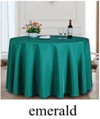 Сплошной цвет полиэстер круглый стол покрытие ткань квадратный обеденный стол скатерть для отеля офиса Свадебные стенды установка - Цвет: elmerald