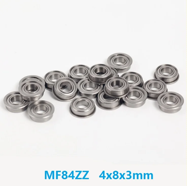 

100pcs/500pcs MF84ZZ MF84Z MF84 ZZ Z 4x8x3 mm flange deep groove Ball Bearing Miniature 4*8*3mm double shielded