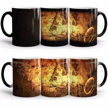 

The Lord of The Rings Coffee Mug Mark Color Changing Cup Sensitive Ceramic Tea La Copa Friends Gift