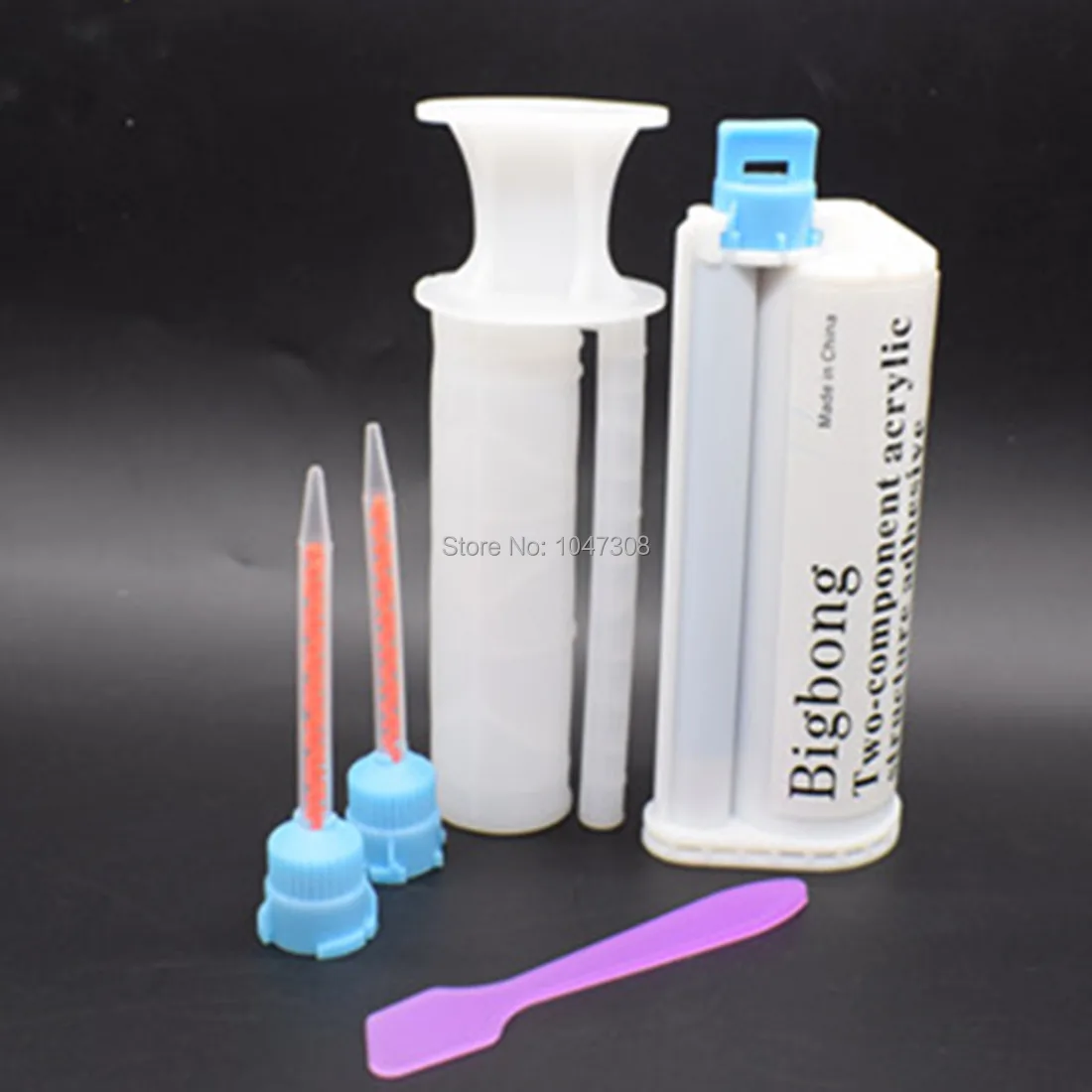 

10:1 50ml Acrylic Adhesive Strong AB Glue 2 Part Structural Acrylic Adhesives Glueing Bonding 2 Nozzles 1 Shovel 1 Hand Push Rod