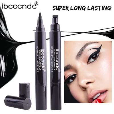 Ibcccndc Eyes Liner Liquid Make Up Pencil Waterproof Black Double-ended Makeup Stamps Eyeliner Pencil Ibcccndc Eyes Liner Liquid Make Up Pencil Waterproof Black Double-ended Makeup Stamps Eyeliner Pencil