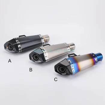 

Motorcycle Conical Exhaust Muffler Pipe With DB Killer Motorbike Muffler Inlet 51mm Length 340mm Fit For CBR300/Z750/R15