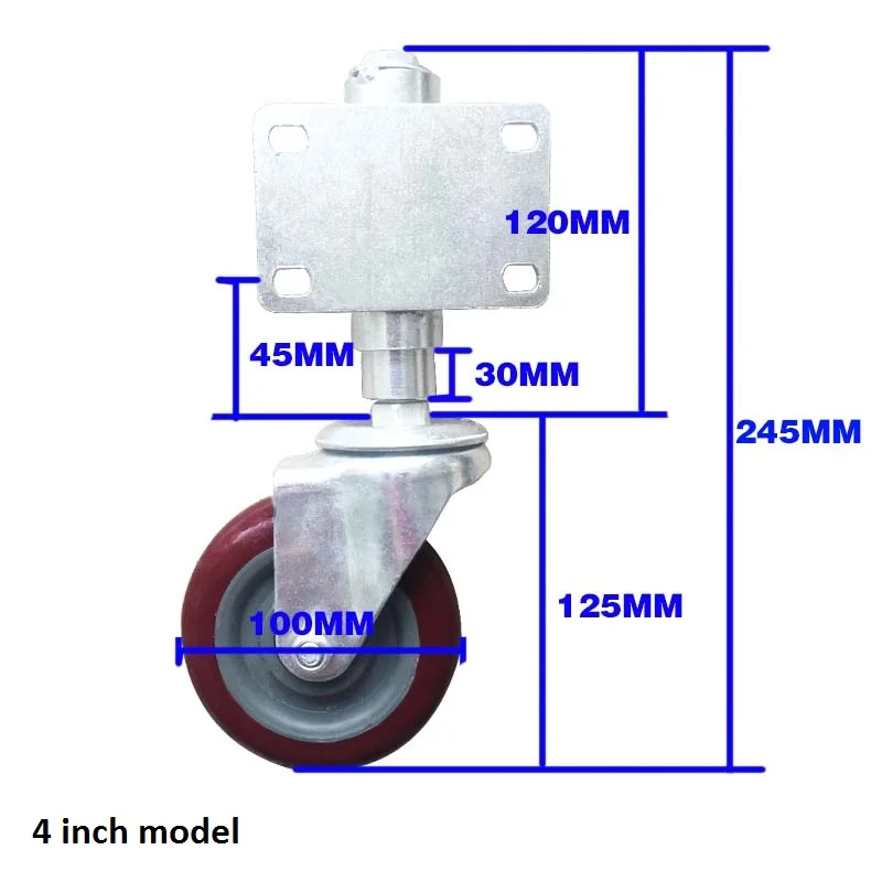 

4 inch model Spring Loaded Gate Door Caster Swivel Wheel for swing gate door
