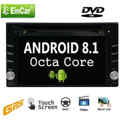 Wi-Fi Зеркало Ссылка 1080 P OBD2 SWC Dual Камера Eincar Android 8,1 Oreo ОС автомобильный стерео двойной DIN 6,2 дюймов мультитач Экран DVD проигрыватель