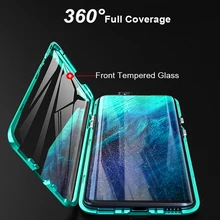 For Oneplus 7 Pro Cases Cover Magnetic Case for One Plus 7 Pro Case Covers Front+Back double-sided Tempered Glass Full Body Case