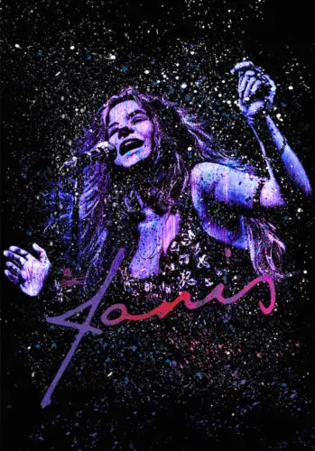 JANIS JOPLIN - PAINT SPLATTER ART Шелковый плакат Настенный декор для комнаты краска ing 24X36Inch |